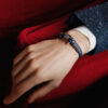 Maritimes Armband aus Leder, handgemacht, für Damen und Herren, mit Edelstahl Verschluss 4mm CNJ#10085 – Bild 3
