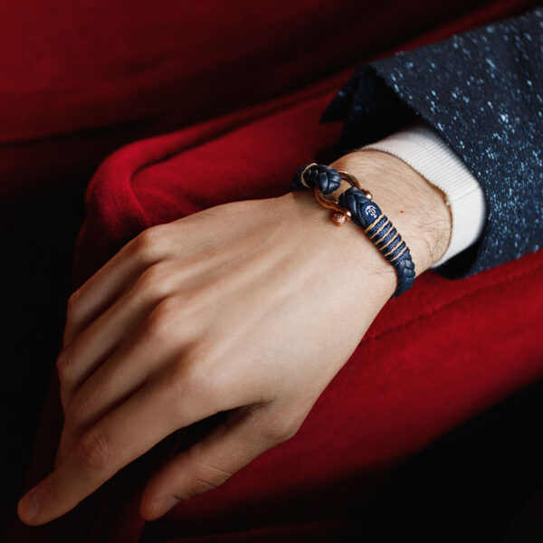 Maritimes Armband aus Leder, handgemacht, für Damen und Herren, mit Edelstahl Verschluss 4mm CNJ#10085 – Bild 3