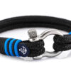 Maritimes Armband aus Segeltau, handgemacht, für Damen und Herren, mit Edelstahl Schäkel-Verschluss 4mm CNB#4105 – Bild 2