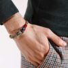 Maritimes Armband aus Segeltau, handgemacht, für Damen, mit Edelstahl Schäkel-Verschluss 3mm CNB#719 – Bild 3