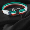 Maritimes Armband aus Segeltau, handgemacht, für Damen und Herren, mit Edelstahl Schäkel-Verschluss 4mm CNB#7543 – Bild 3