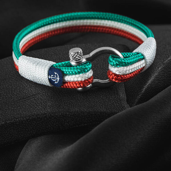 Maritimes Armband aus Segeltau, handgemacht, für Damen und Herren, mit Edelstahl Schäkel-Verschluss 4mm CNB#7543 – Bild 3