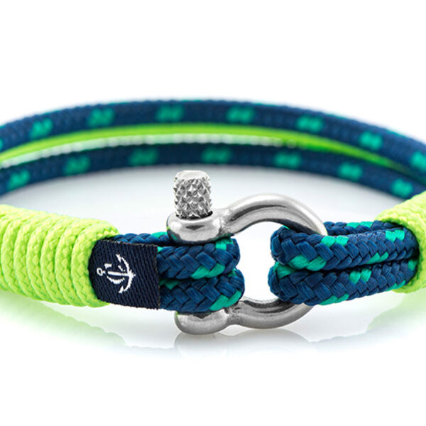 Maritimes Armband aus Segeltau, handgemacht, für Damen und Herren, mit Edelstahl Schäkel-Verschluss 3mm CNB#877 – Bild 2