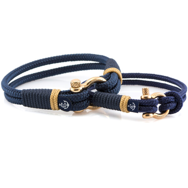 2er Set Maritime Partnerarmbänder, Freundschaftsarmbänder, aus Segeltau, handgemacht, mit Edelstahl Verschluss CND #935 – Bild 1