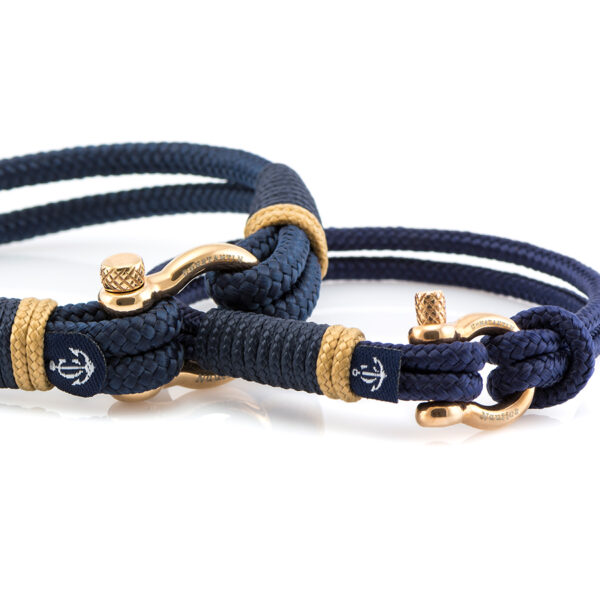 2er Set Maritime Partnerarmbänder, Freundschaftsarmbänder, aus Segeltau, handgemacht, mit Edelstahl Verschluss CND #935 – Bild 2
