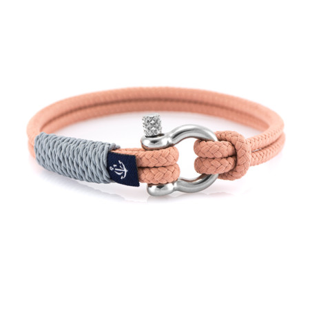 Maritimes Armband aus Segeltau, handgemacht, für Damen und Herren, mit Edelstahl Schäkel-Verschluss 3mm CNB #0805