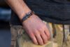 Maritimes Armband aus Leder, handgemacht, für Damen und Herren, mit Edelstahl Verschluss 4mm CNJ #10019