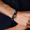 Maritimes Armband aus Leder, handgemacht, für Damen und Herren, mit Edelstahl Verschluss 4mm CNJ #10024 – Bild 3