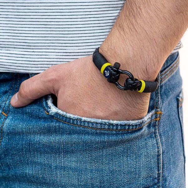 Maritimes Armband aus Leder, handgemacht, für Damen und Herren, mit Edelstahl Verschluss 4mm CNJ #10028 – Bild 3