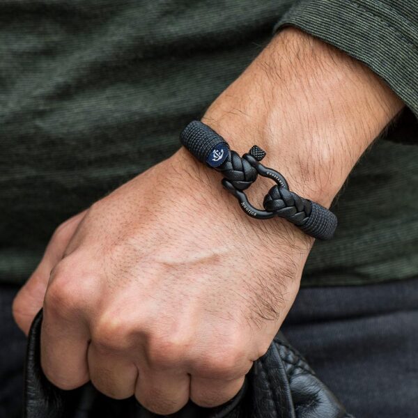 Maritimes Armband aus Leder, handgemacht, für Damen und Herren, mit Edelstahl Verschluss 4mm CNJ #10029 – Bild 3