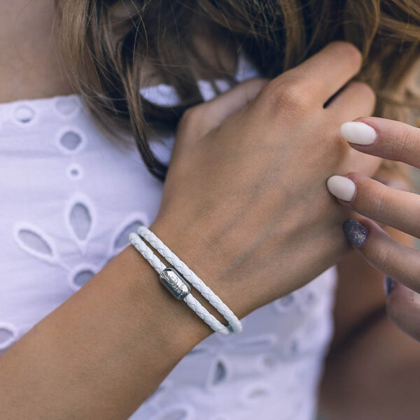 Maritimes Armband aus Leder, handgemacht, für Damen, mit Magnetverschluss aus Edelstahl CNJ #10039 – Bild 3