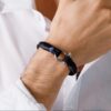 Maritimes Armband aus Segeltau, handgemacht, für Damen und Herren, mit Edelstahl Schäkel-Verschluss 4mm CNB #3053 – Bild 3