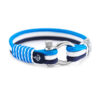 Maritimes Armband aus Segeltau, handgemacht, für Damen und Herren, mit Edelstahl Schäkel-Verschluss 4mm CNB #3124