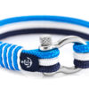 Maritimes Armband aus Segeltau, handgemacht, für Damen und Herren, mit Edelstahl Schäkel-Verschluss 4mm CNB #3124 – Bild 2
