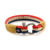 Maritimes Armband aus Segeltau, handgemacht, für Damen und Herren, mit Edelstahl Schäkel-Verschluss 4mm CNB #4045