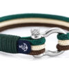 Maritimes Armband aus Segeltau, handgemacht, für Damen und Herren, mit Edelstahl Schäkel-Verschluss 4mm CNB #5029 – Bild 2