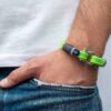 Maritimes Armband aus Segeltau, handgemacht, für Herren, mit Edelstahl Schäkel-Verschluss 4mm CNB #5108 – Bild 3