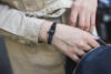 Maritimes Armband aus Segeltau, handgemacht, für Damen, mit Edelstahl Schäkel-Verschluss 3mm und Swarovski Schmuckstein CNB #7203