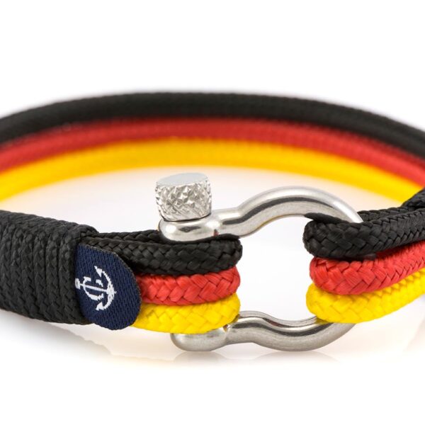 Maritimes Armband aus Segeltau, handgemacht, für Damen und Herren, mit Edelstahl Schäkel-Verschluss 4mm CNB #7534 - Germany – Bild 2