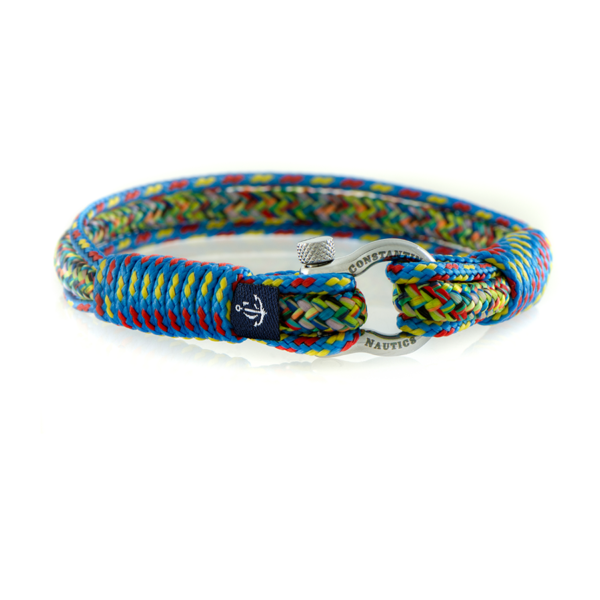 Maritimes Armband aus Segeltau, handgemacht, für Damen und Herren, mit Edelstahl Schäkel-Verschluss 3mm CNB #811 – Bild 1