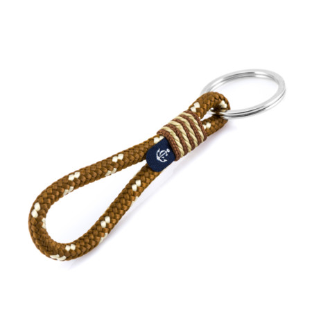 Schlüsselanhänger aus Segeltau, handgemacht mit Schlüsselring aus Edelstahl CNK #8124