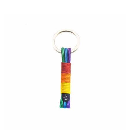 Schlüsselanhänger aus Segeltau - Pride, handgemacht mit Schlüsselring aus Edelstahl CNK #8145
