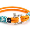 Maritimes Armband aus Segeltau, handgemacht, für Damen und Herren, mit Edelstahl Schäkel-Verschluss 3mm CNB #834 – Bild 2
