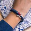 Maritimes Armband aus Segeltau, handgemacht, für Damen und Herren, mit Edelstahl Schäkel-Verschluss 3mm CNB #861 – Bild 3
