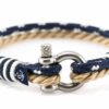 Maritimes Armband aus Segeltau, handgemacht, für Damen und Herren, mit Edelstahl Schäkel-Verschluss 3mm CNB #864 – Bild 2