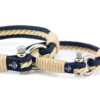 2er Set Maritime Partnerarmbänder, Freundschaftsarmbänder, aus Segeltau, handgemacht, mit Edelstahl Verschluss CND #950 – Bild 2