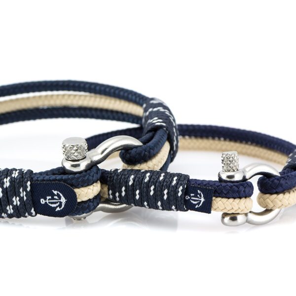 2er Set Maritime Partnerarmbänder, Freundschaftsarmbänder, aus Segeltau, handgemacht, mit Edelstahl Verschluss CND #952 – Bild 2