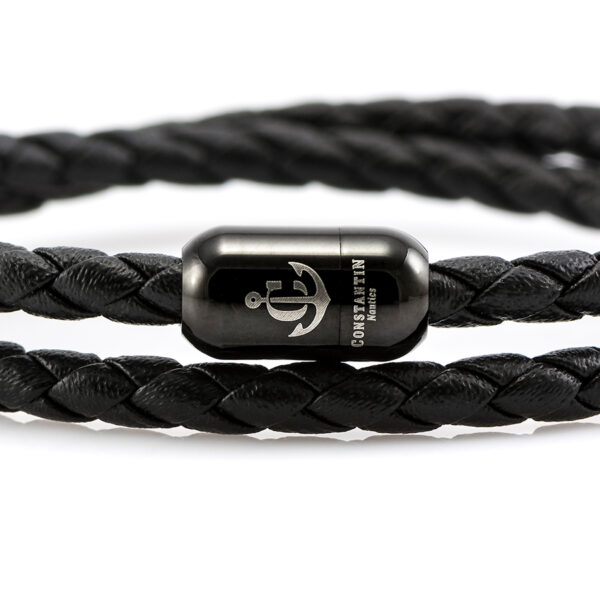 Maritimes Armband aus Leder, handgemacht, für Damen und Herren, mit Magnetverschluss aus Edelstahl CNJ #10036
