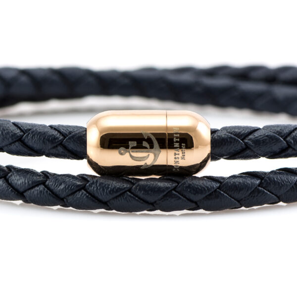Maritimes Armband aus Leder, handgemacht, für Damen und Herren, mit Magnetverschluss aus Edelstahl CNJ #10038