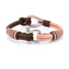 Maritimes Armband aus Segeltau, handgemacht, für Damen, mit Edelstahl Schäkel-Verschluss 3mm CNB #735