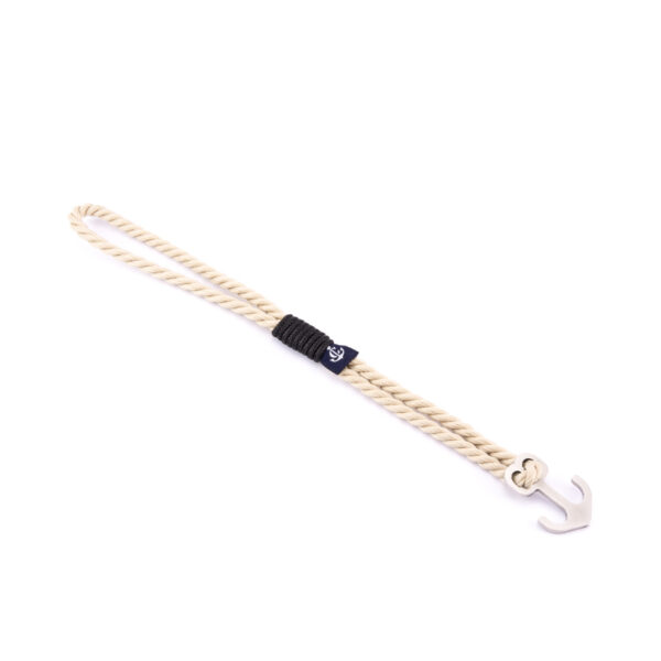 Maritimes Armband aus Segeltau, handgemacht, für Damen und Herren, mit Edelstahl Ankerverschluss CNB #2013