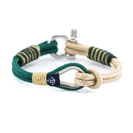 Maritimes Armband aus Segeltau, handgemacht, für Damen und Herren, mit Edelstahl Schäkel-Verschluss 3mm CNB #733