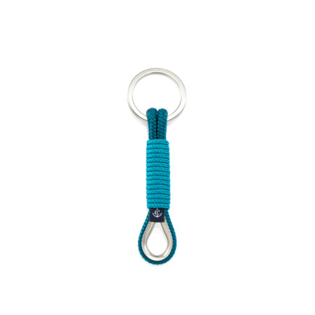 Schlüsselanhänger aus Segeltau, handgemacht mit Schlüsselring aus Edelstahl CNK #8067