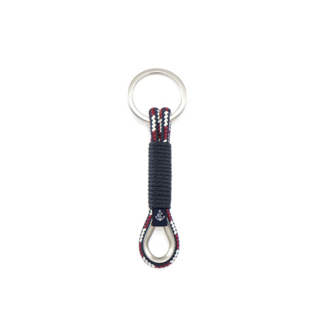 Schlüsselanhänger aus Segeltau, handgemacht mit Schlüsselring aus Edelstahl CNK #8075
