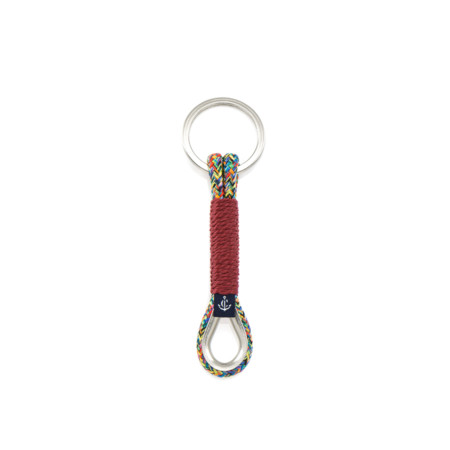 Schlüsselanhänger aus Segeltau, handgemacht mit Schlüsselring aus Edelstahl CNK #8076