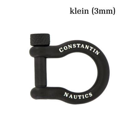 Edelstahl Schäkel Verschluss 3 mm - klein (Schwarz), passend zu allen Armbändern mit 3 mm Verschluss (Slim, Swarovski u.s.w.)