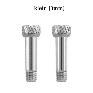 2x Edelstahl 3mm Schrauben - klein, passend zu allen Armbändern mit 3 mm Verschluss (Silver Pin)