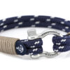 Maritimes Armband aus Segeltau, handgemacht, für Damen und Herren, mit Edelstahl Schäkel-Verschluss 4mm CNB #3005 – Bild 2