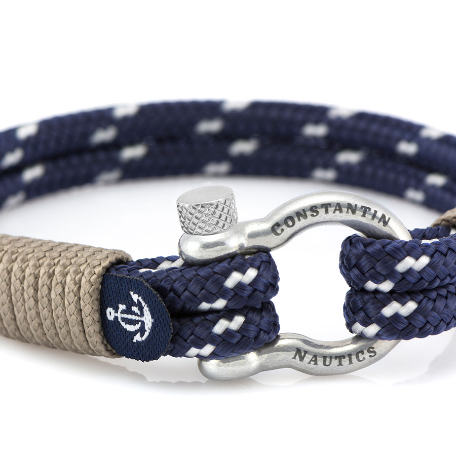 3005-z5 Maritimes Armband aus Segeltau, handgemacht, für Damen und Herren, mit Edelstahl Schäkel-Verschluss 4mm CNB #3005 – Bild 2
