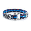 Maritimes Armband aus Segeltau, handgemacht, für Herren und Damen, mit Edelstahl Schäkel-Verschluss 4mm CNB#5024