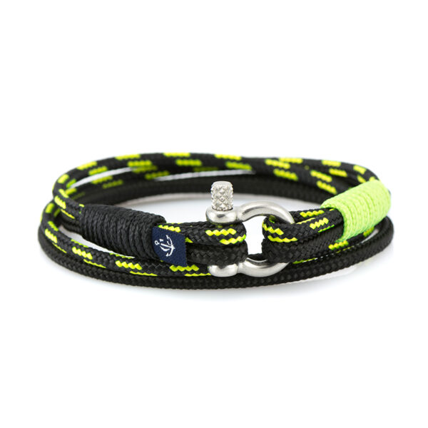 Maritimes Armband aus Segeltau, handgemacht, für Herren, mit Edelstahl Schäkel-Verschluss 3mm CNB#9050 – Bild 1