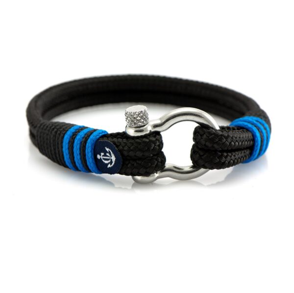 Maritimes Armband aus Segeltau, handgemacht, für Damen und Herren, mit Edelstahl Schäkel-Verschluss 4mm CNB#4105 – Bild 2