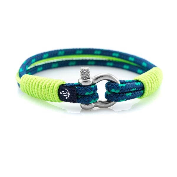 Maritimes Armband aus Segeltau, handgemacht, für Damen und Herren, mit Edelstahl Schäkel-Verschluss 3mm CNB#877 – Bild 1