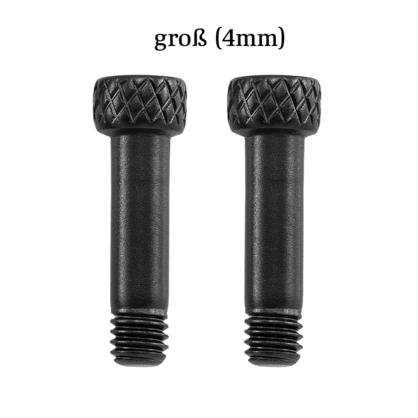 2x große schwarze Edelstahlschrauben 4 mm – groß, passend für alle Armbänder mit 4 mm Verschluss - (Black Pin) – Bild 1
