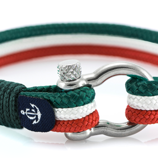 Maritimes Armband aus Segeltau, handgemacht, für Herren und Damen, mit Edelstahl Schäkel-Verschluss 4mm CNB #7549 – Bild 3