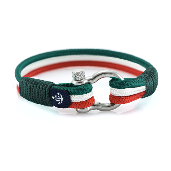 Maritimes Armband aus Segeltau, handgemacht, für Herren und Damen, mit Edelstahl Schäkel-Verschluss 4mm CNB #7549 – Bild 1